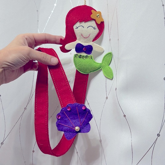 🧜🏻♀️Handmade mermaid decorative hair bow holder with shell - Picture 3 of 10